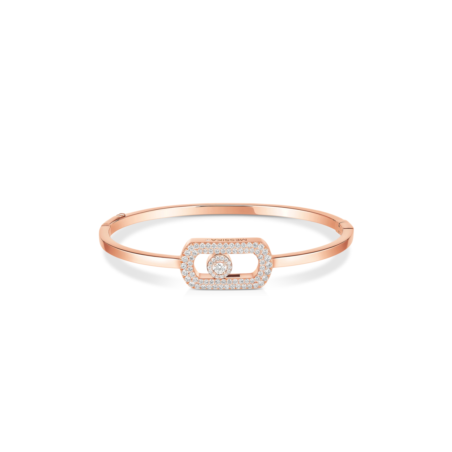 Mes1kaa so move pavÉ bangle pink gold d1am0nd bracelet 13428-pg